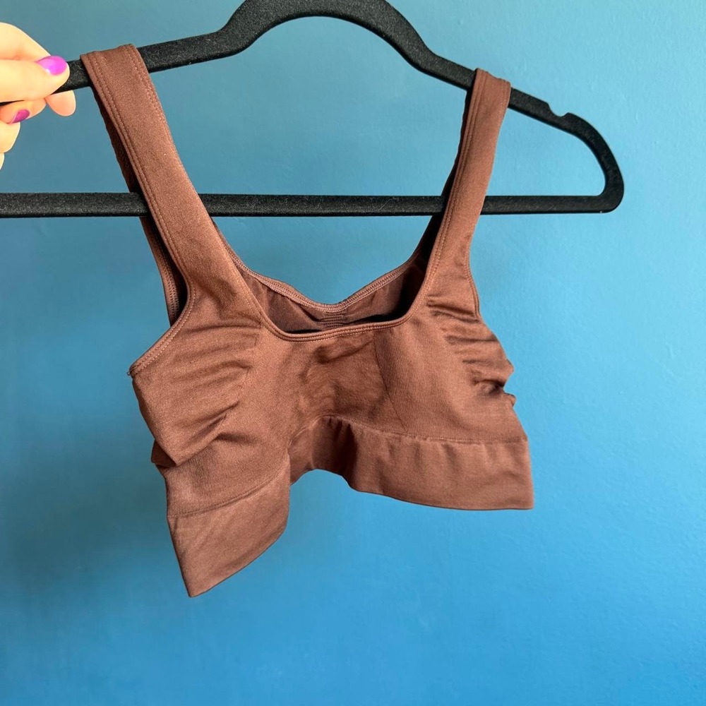 Yitty Brown Bra Women's Size M/L Wireless Stretch Lift Bralette Shapewear - Picture 4 of 7